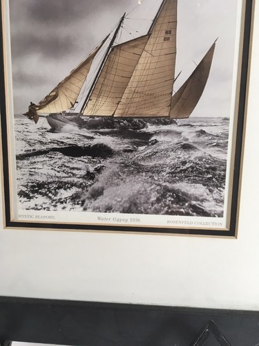 Mystic Seaport Water Gypsy 1936 ROSENFELD Collection Print 8" X 10" Framed - Picture 3 of 8