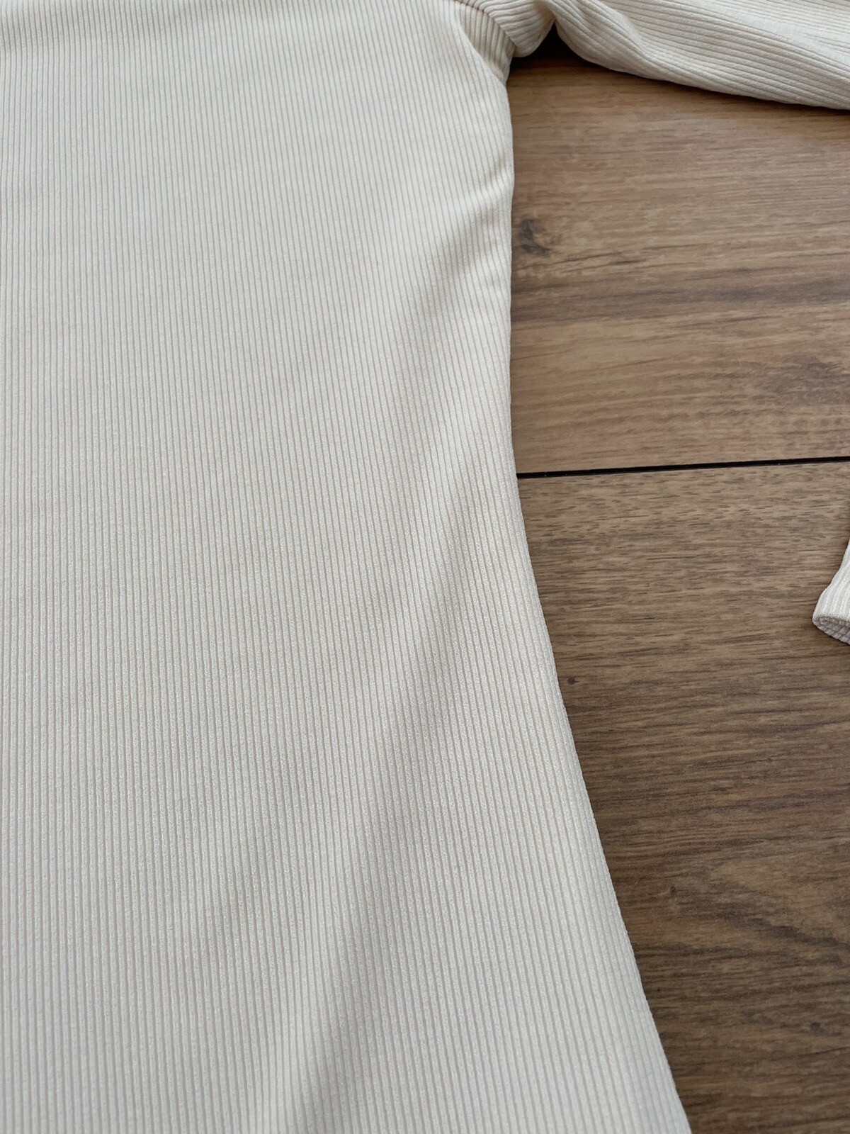 By Me beautiful top long sleeve size M cream beige Double layer material 