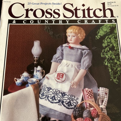 Cross Stitch & Country Crafts Magazine Vintage Patterns 80's & 90"s Needlepoint - Picture 2 of 10