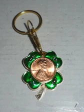 Lucky Penny Coin Token Keychain 1981 Birthday Cent Lottery Ticket Scratcher Cent