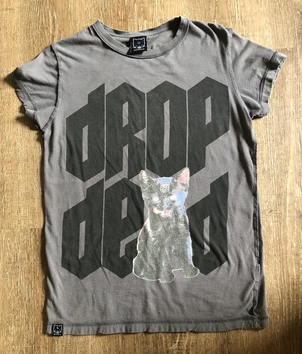 skrive Disciplin Officer Drop Dead Clothing - Cat Tee Tshirt Pentagram Men's Size XS | eBay