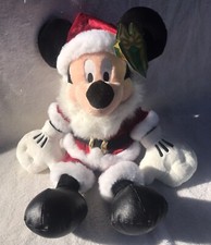 Vintage Mickey Mouse Christmas Santa 18  New with Tag ADORABLE PLUSH w/ GIFT TAG