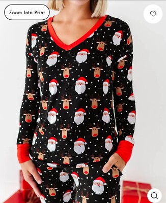 Bums And Roses Women's Shirt Collection: Snow Ho Ho Christmas Pj Top Size XS