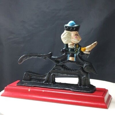 Vtg Cast Iron Nutcracker Cast Iron Whimsical Holiday Christmas Decor