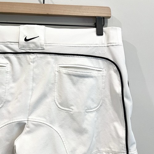 Nike Fit Dry Women's L Softball Training Pull On Lined Shorts White Black Trim - Picture 8 of 11