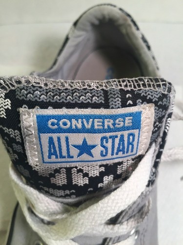 Converse All Star Low Top Sneakers Athletic Shoes Gray & Black Junior Size 5 - Picture 8 of 12