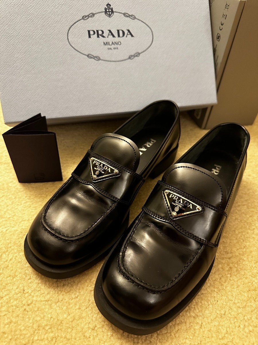 EXCELLENT CONDITION** PRADA (MILANO, ITALY) brushed leather
