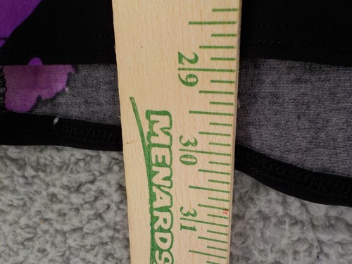 JOSTAR TANK TOP GR. L SCHWARZ LILA ÄRMELLOS TUNIKA HIBISKUS PUNKT SAUM SPANDEX - Bild 8 von 13