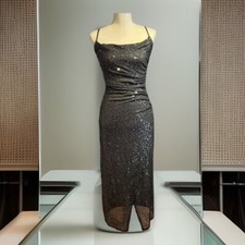 LAUNDRY Formal Prom Event Dress Silver Sparkly New Years Party Size 0 MSRP 350