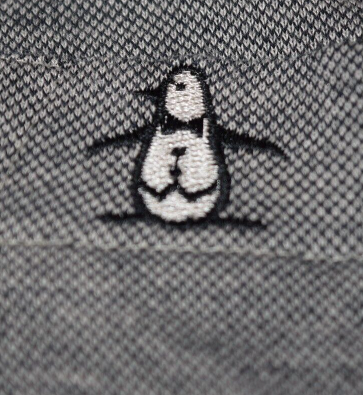 Vintage Penguin Shirt Grand Slam Munsingwear Size L 90s Gray