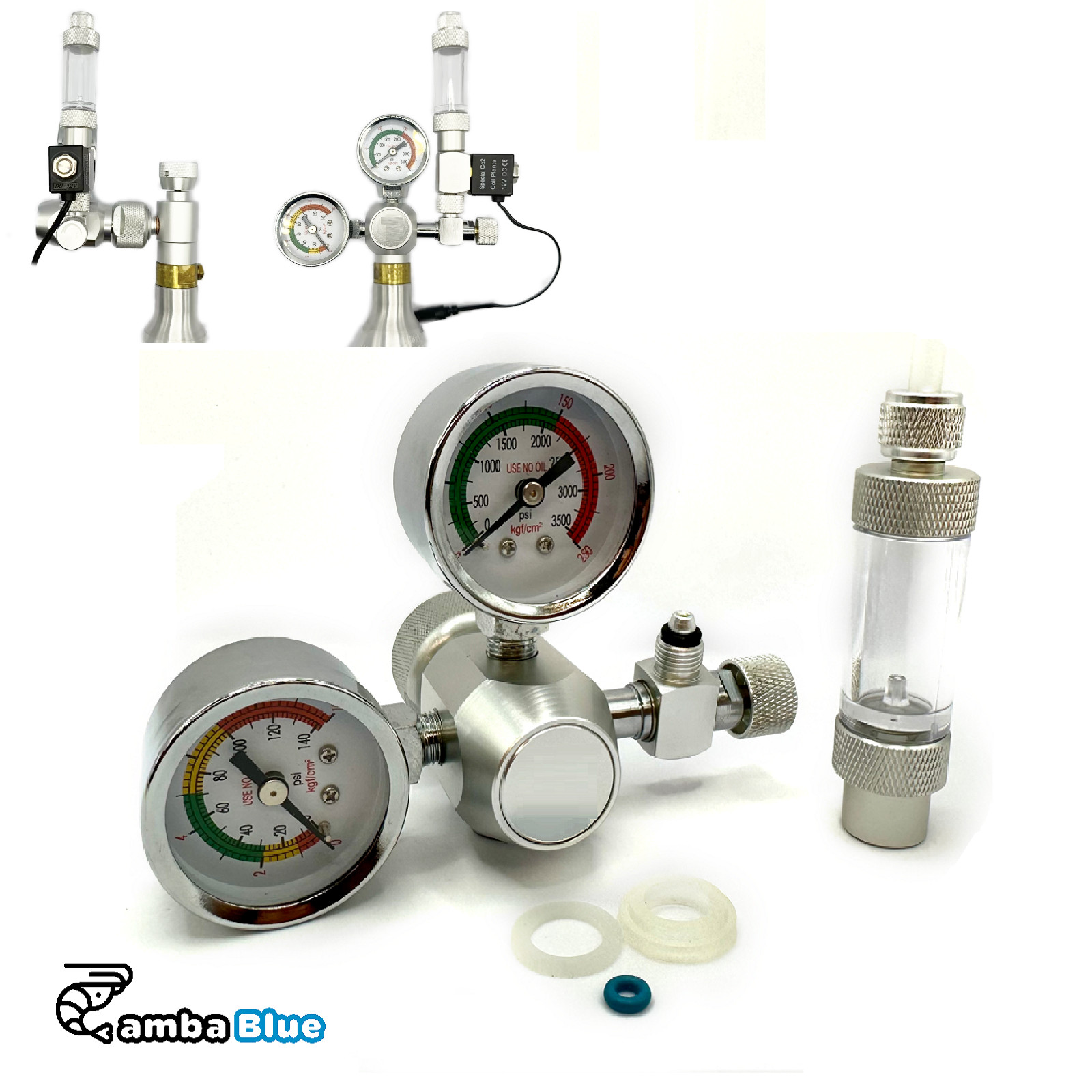 Set CO2 per acquario adattatore riduttore di pressione per impianto Sodastream CO2 piante acquatiche foto 2