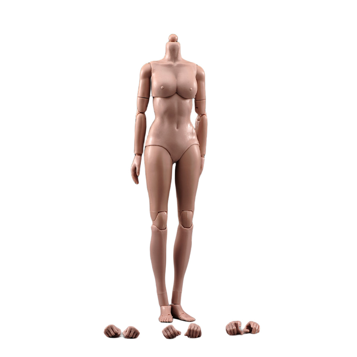 1/6 Scale Suntan Skin Middle Chest Female Body Flexible