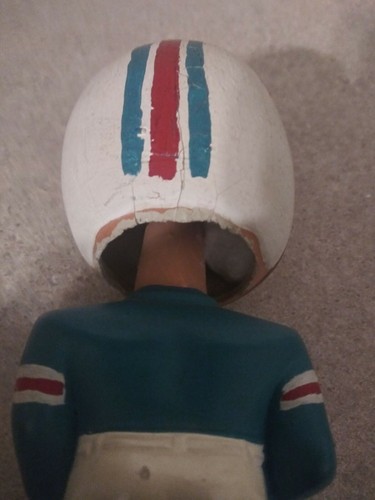 1960s Bobble Head Nodder Miami Dolphins Round Gold Base Football Japan - Picture 9 of 9