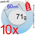 10x 2mm Clear Acrylic 60mm Round Base Warhammer 40K Age Of Sigmar AOS Infinity
