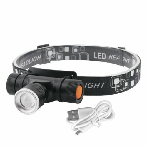 GOANDO Pila Frontale LED 2 Pezzi Ricaricabile 2500 Lumen: Faro Con Sensore Movimento E Luce Rossa Per Lavoro E Campeggio