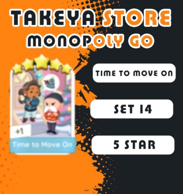 TIME TO MOVE ON - 5 Stars Sticker -Mono_Poly_GO- (Fast Delivery)