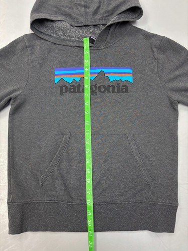 Patagonia Kids Lightweight Graphic Hoodie Hoody Sweatshirt Large L Forge Grey - Picture 5 of 6