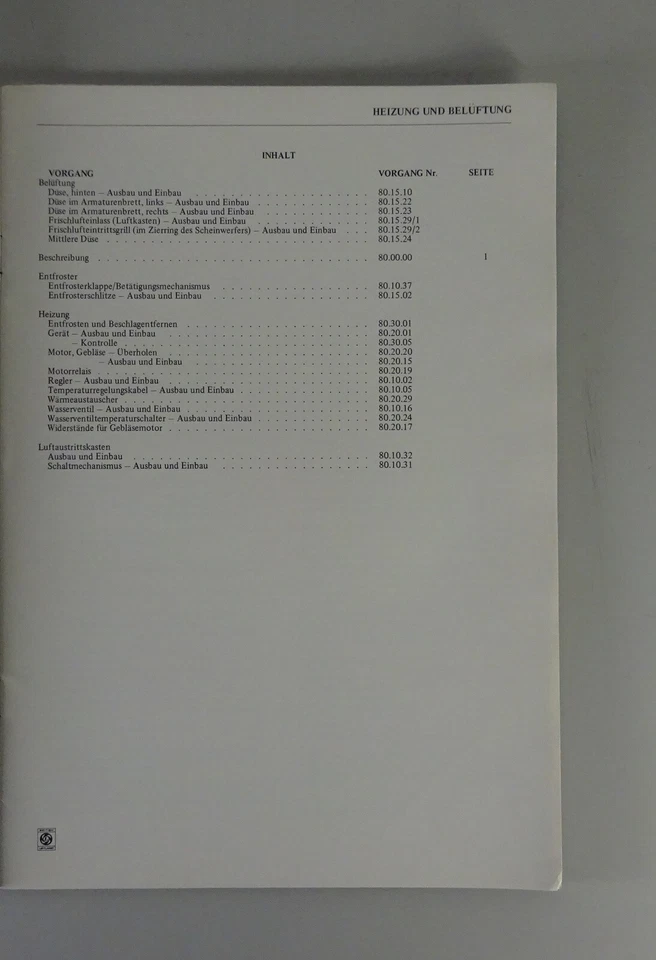 Manuale Officina Jaguar XJ6 & XJ12 Serie 2 Riscaldamento + Ventilazione Stand - Immagine 3 di 4