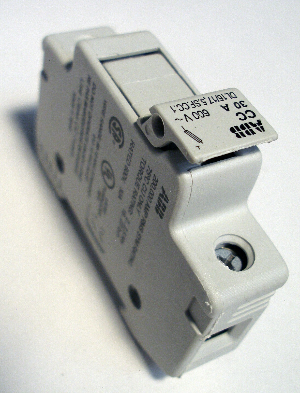 ABB DL16/17.5.SF.CC.1 DIN Fuseblock 1-Pole, 30A 600V, CC, 1SNA400728R0000