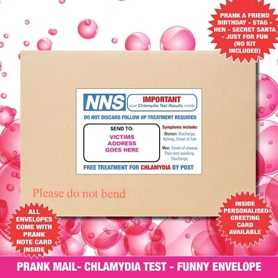 CHLAMYDIA JOKE PRANK POST MAIL GIFT MEN HIM HER Christmas SECRET Santa fun 06
