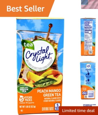 Exotic Peach Mango Green Tea Drink Mix Trio - Refreshing 30-Quart Set