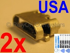 2x Lot of Micro USB Charging Port Sync for Dell Venue 7 T01C 3740 Tablet USA