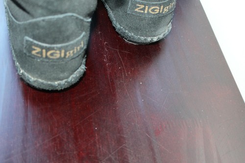 ZIGI GIRL SHAKE BLACK LEATHER SUEDE MIDCALF BOOTS WITH FRINGES AND STUDS SZ 11 - Picture 4 of 6