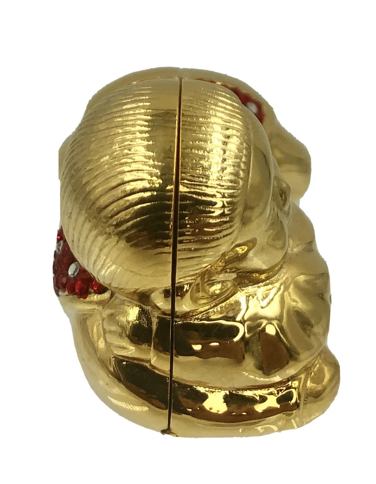 Judith Leiber Pillbox水晶爬行婴儿头枕红色白色金色圆点图案 — 第 4/4 张图片