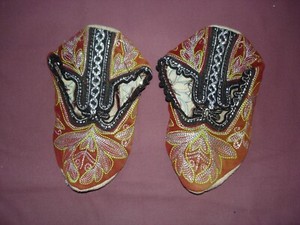 Beautiful Vintage Hand Made House Slippers Small/Medium 9''(22cm) P0817