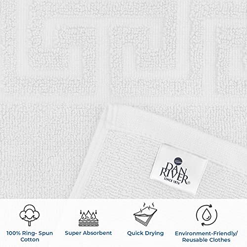 Tappetino Bagno Greco Lusso 100% Cotone 900 GSM Confezione 2 Tappeti Bagno Altamente Abso... - Foto 3 di 7