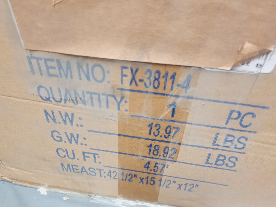 Cal Lighting Winfall 4 Light 40" W Linear Chandelier Burlap Rope Shade FX-3811-4 - Image 4 of 4