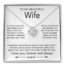 To My Wife Necklace, Christmas Gifts For Women, Anniversary Gift For Wife
