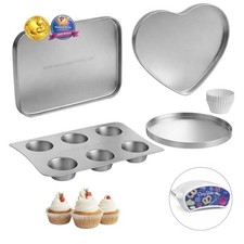 Complete Oven Pan Set for Easy Bake Oven 75 Cupcake Liners Bake Pans Gift