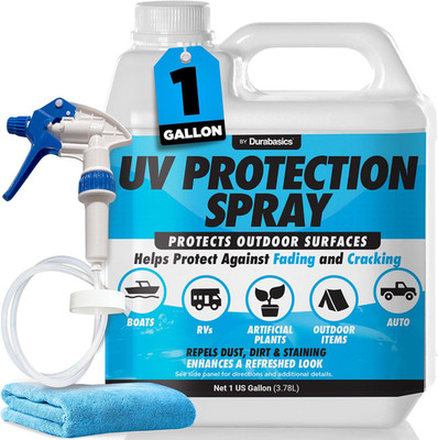 UV Protection Spray for Outdoor Surfaces   Helps Reduce Fading, Cracking, and St