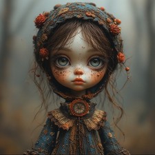 Stunning Bold Beautiful Doll Image,  Art Image Art, Digital Creation