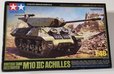 Tamiya M10 IIC Achilles British Tank Destroyer No.32582 1/48 Scale Open Box
