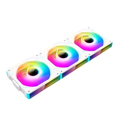 TZMRIT V1 Fans Infinity Mirror ARGB 120 mm,Rgb Daisy Chain PC Fan,3er-Pack,White