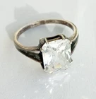 Vintage Beautiful Ring White stone Sterling Silver 925 test Women Jewelry size 8