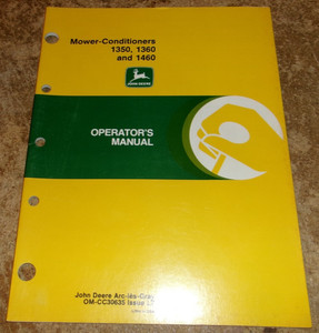 1988 john deere 1350/1360/1460 mower-conditioners operators manual good used
