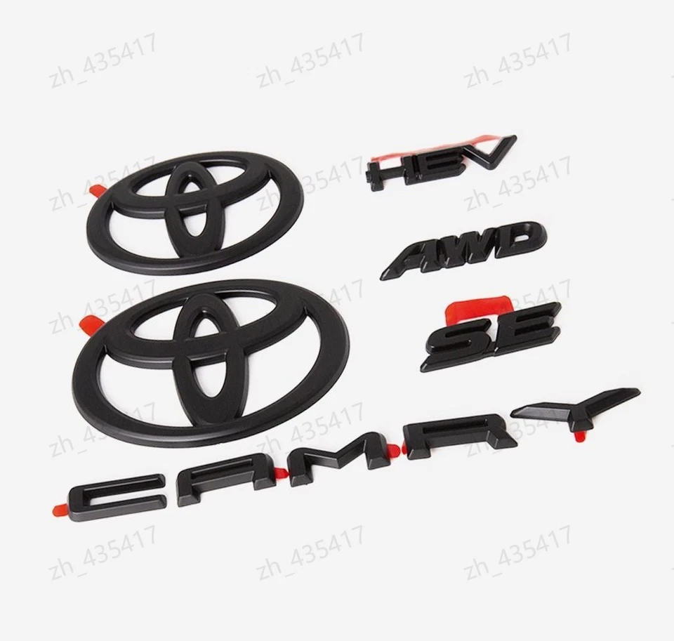 NEW TOYOTA 2025 2026 CAMRY HYBRID AWD SE HEV BLACKOUT EMBLEM OVERLAY KITS SET - Bild 1 von 3