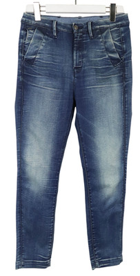 G-STAR Bronson Low Boyfriend Chino Jeans Damen W24/~L27 Blau Faded Wash