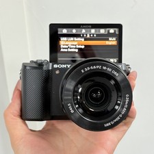 Sony Alpha a5000 Mirrorless Digital Camera with 16-50mm Lens Black 90 New