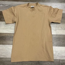 Shaka Wear T-Shirt Adult Sz Medium Gold Short Sleeve Crewneck Cotton Heavyweight