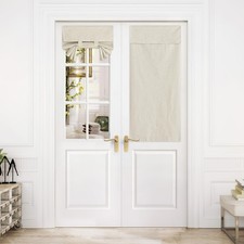 NICETOWN 100 Blackout Linen Sheer Door Curtain for Window 26x50 Inches