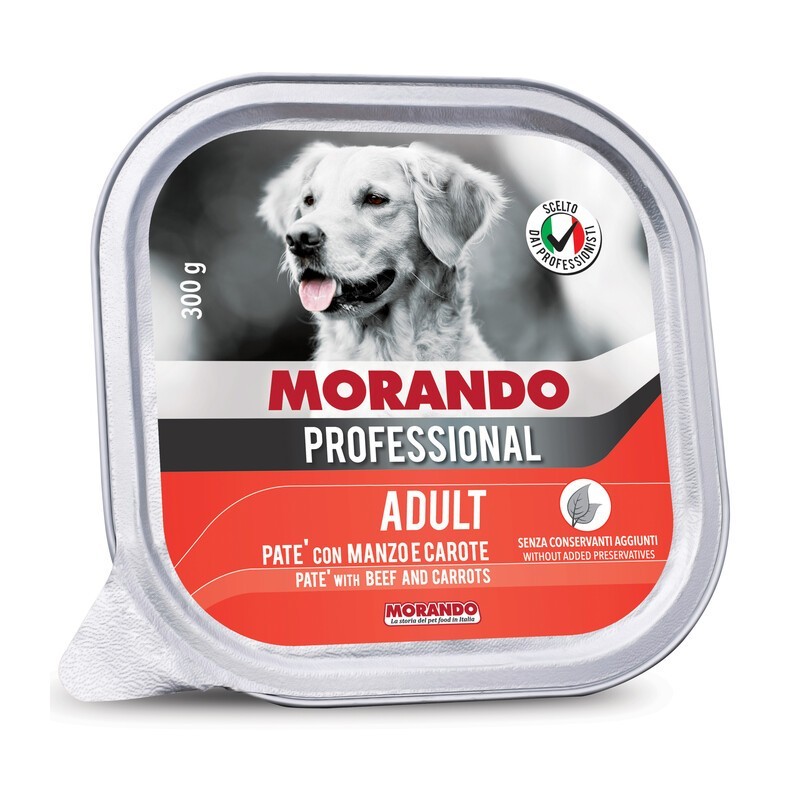 Paté Cane Morando Professional 300g Manzo e Carote | Nutrizione Completa