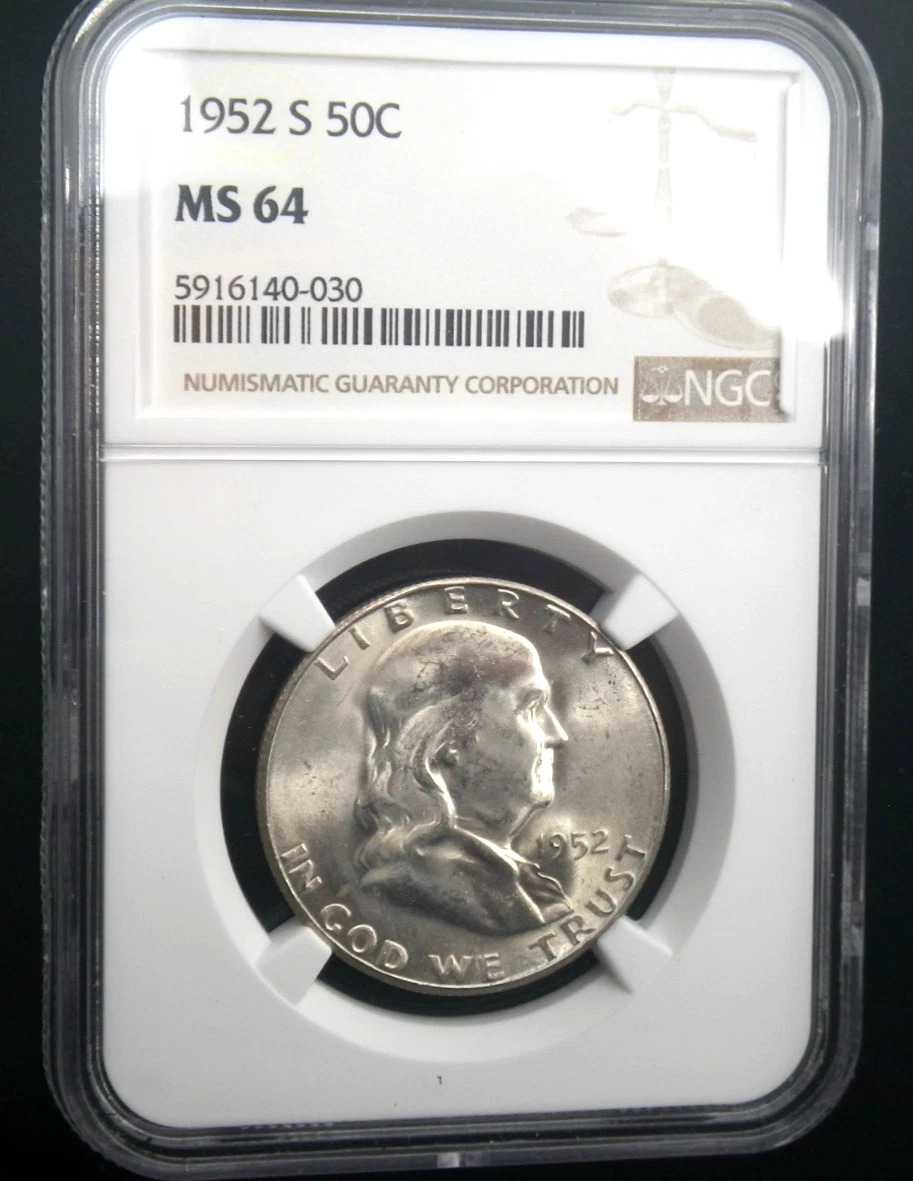 NGC 1952 Grade MS 64 Franklin Half Dollars (1948-1963) for sale | eBay