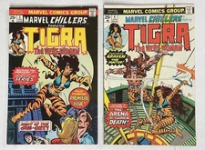 Marvel Chillers 3 and 4 Origin of Tigra 1976 Marvel Comics