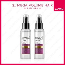 2x AVON ADVANCE TECHNIQUES MEGA VOLUME TREATMENT VITAMIN PEPTIDE HAIR SPRAY