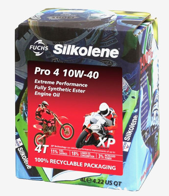 10,73 /l Fuchs Silkolene Pro 4 10W-40 XP 4 Ltr vollsyn ESTER Motorrad Motorenöl 