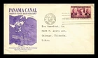 US COVER PANAMA CANAL 25TH ANNIVERSARY FDC SCOTT 856 GRIMSLAND CACHET